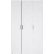 Kleerkast met 3 deuren eikendecor en hoogglans wit H200,9 cm  LANA