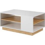 Meubella - Salontafel Ashley - Wit - Eiken - 100 cm
