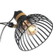 Anne Lighting - wandlamp - Dunbar - zwart - metaal - draadlamp - E27 -...