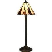 Lumilamp Tiffany Tafellamp Ø 20x60 cm Beige Bruin Glas