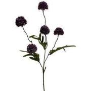 Zijdebloem - Pompon 52cm - Dark Purple - Donker Paars - 2stuks