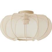 Light & Living - plafonniere - Plumalia - beige - textiel - plafonnièr...