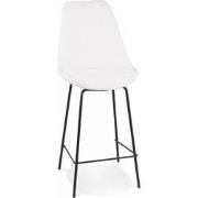 LEONIE halfhoge snackkruk 49x45x105 cm Wit