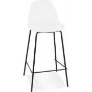 Halfhoge snackkruk PLUMAR 41x41x89 cm Wit