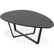 DROP design salontafel woonkamer 140x80x33 cm Zwart