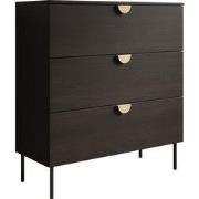 Meubella - Ladekast Monor - Zwart eiken - 100 cm