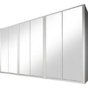 Meubella - Kledingkast Malibu - Wit - 339 cm - Met spiegel