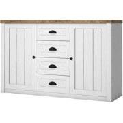 Meubella - Dressoir Parello 2 - Wit - Eiken - 130 cm