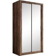 Meubella - Kledingkast Blake - Donker eiken - 120 cm - Met spiegel