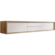 Meubella - TV-Meubel Fortunato - Eiken - Wit - 180 cm - Met lades