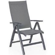 SUNS Lucca Recliner Black Grey Textilene