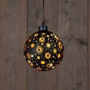 B.O.T. Ball Glass Black Star 12 cm Led Warm White