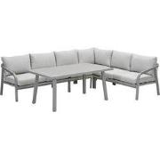 Monti lounge-diningset - 5-dlg. - taupe - rope grey sand - valley sand