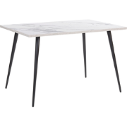 Beliani SANTIAGO - Eettafel-Wit-Vezelplaat