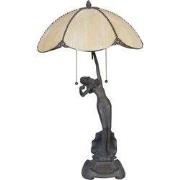 Lumilamp Tiffany Tafellamp Ø 41x70 cm Beige Bruin Glas