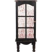 Clayre & Eef Opbergkast  46x42x111 cm Zwart Hout Wandkast