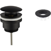 Luxe click waste afvoerplug 1" mat zwart inclusief wastafel overloop r...