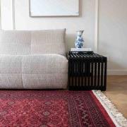 Vintage vloerkleed By Beppe rood met franjes - Viscose