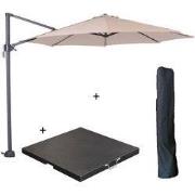Garden Impressions Hawaii zweefparasol S Ø300 - donker grijs/ecru met ...