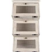 Clayre & Eef Wandkast 33x25x61 cm Wit Hout Metaal