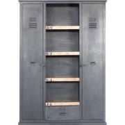 Boekenkast Zwart Metaal - 140x42x196cm  - Giga Meubel