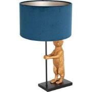 Anne Lighting - tafellamp - Animaux - zwart - metaal velours stof - Ø ...
