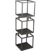 PTMD Kast Nanci - 33x33x115 cm - Ijzer - Zwart