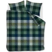 Beddinghouse Flanel Dekbedovertrek Becket Blue Green-1-persoons (140 x...