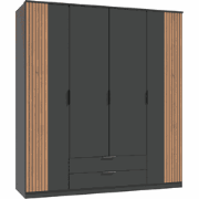 Kast 4 draaideuren en 2 laden L180 cm - LUEBECK