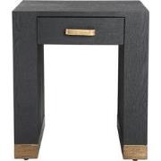 PTMD Bijzettafel Tiess - 45x45x50 cm - Hout - Zwart