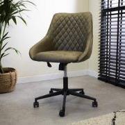 Industriële draaibare bureaustoel Emily groen