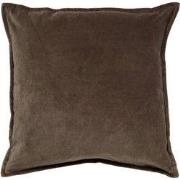 Dutch Decor CAITH - Kussenhoes 50x50 cm - 100% katoen velvet - Chocola...