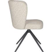 Housecraft Living Stan Eetkamerstoel Draaibaar Metaal Off-White