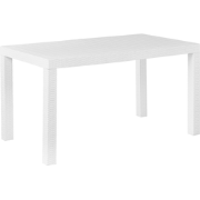 FOSSANO  - Tuintafel - Wit - 80 x 140 cm - Synthetisch materiaal