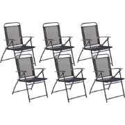 LIVO  - Tuinstoel set van 6 - Zwart - Staal