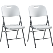 CUGNOLI - Tuinstoel set van 2 - Wit - Synthetisch materiaal