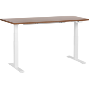 DESTINES - Elektrisch bureau - Donkerhout/Wit - 160 cm - MDF