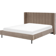 VILLETTE  - Tweepersoonsbed - Taupe - 180 x 200 cm - Fluweel
