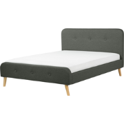 RENNES  - Tweepersoonsbed - Donkergrijs - 180 x 200 cm - Polyester