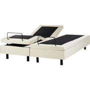 DUKE II - Bed verstelbaar - Beige - 160 x 200 cm - Polyester