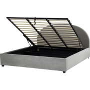 VAUCLUSE - Bed met opbergruimte - Lichtgrijs - 180 x 200 cm - Fluweel