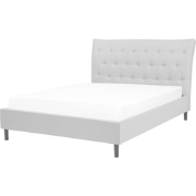 SAVERNE  - Tweepersoonsbed - Lichtgrijs - 140 x 200 cm - Polyester