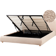 BLAGNAC - Bed met opbergruimte - Beige - 180 x 200 cm - Bouclé