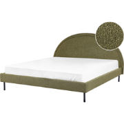MARGUT - Bed - Olijfgroen - 180 x 200 cm - Bouclé
