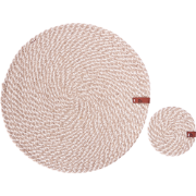 PIPTURUS - Set van 12 placemats en onderzetters - Natuurlijk - Jute