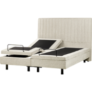 DUKE II - Tweepersoonsbed - Beige - 160 x 200 cm - Polyester