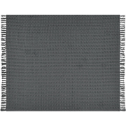 BERE - Bedsprei - Donkergrijs - 220 x 240 cm - Katoen