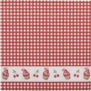 Clayre & Eef Servetten Papier Set van 20  33x33 cm (20) Rood Wit Papie...