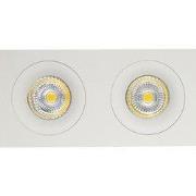 Mozes III witte inbouwspot 2x 5W LED GU10 dimbaar incl.
