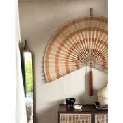 Bamboe waaier Extra Large terracotta | Bamboo wanddecoratie | Wanddeco...